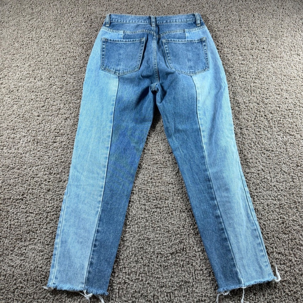PacSun Vintage Icon Patchwork mid Rise skinny Jeans Blue 27 boho retro Y2K ankle - Picture 6 of 10